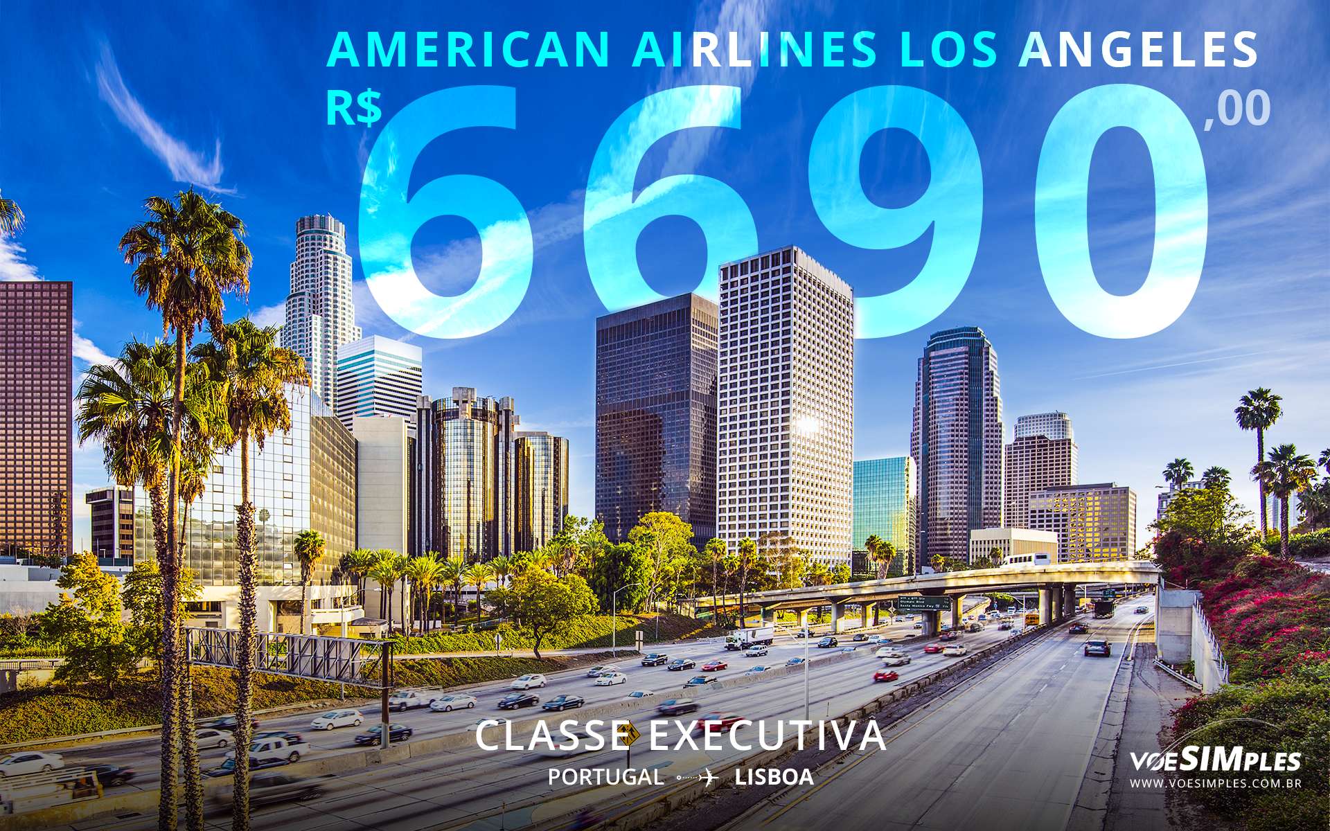 Passagem Executiva American Airlines SP Los Angeles Voe Simples