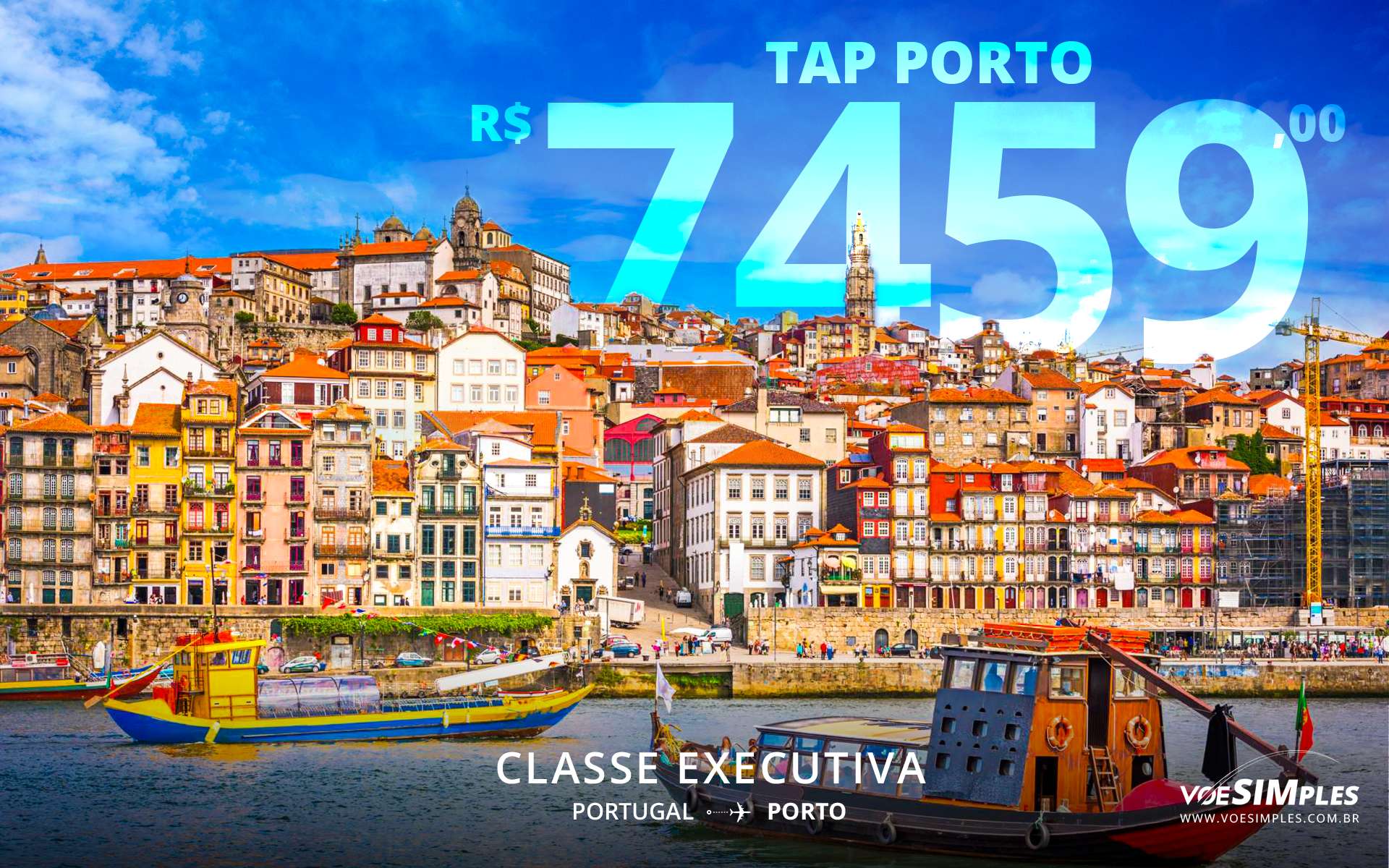 Passagem aérea promocional Tap